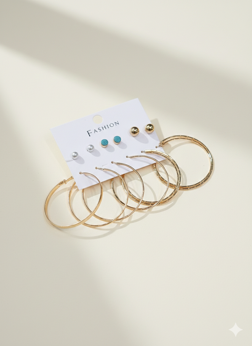 Combo of 6 pair earrings-57