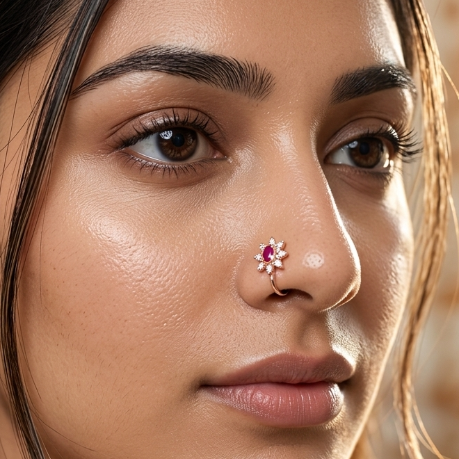 Anti Tarnish nose pin 55
