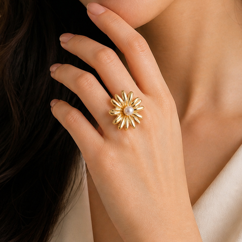 Anti Tarnish adjustable rings 129