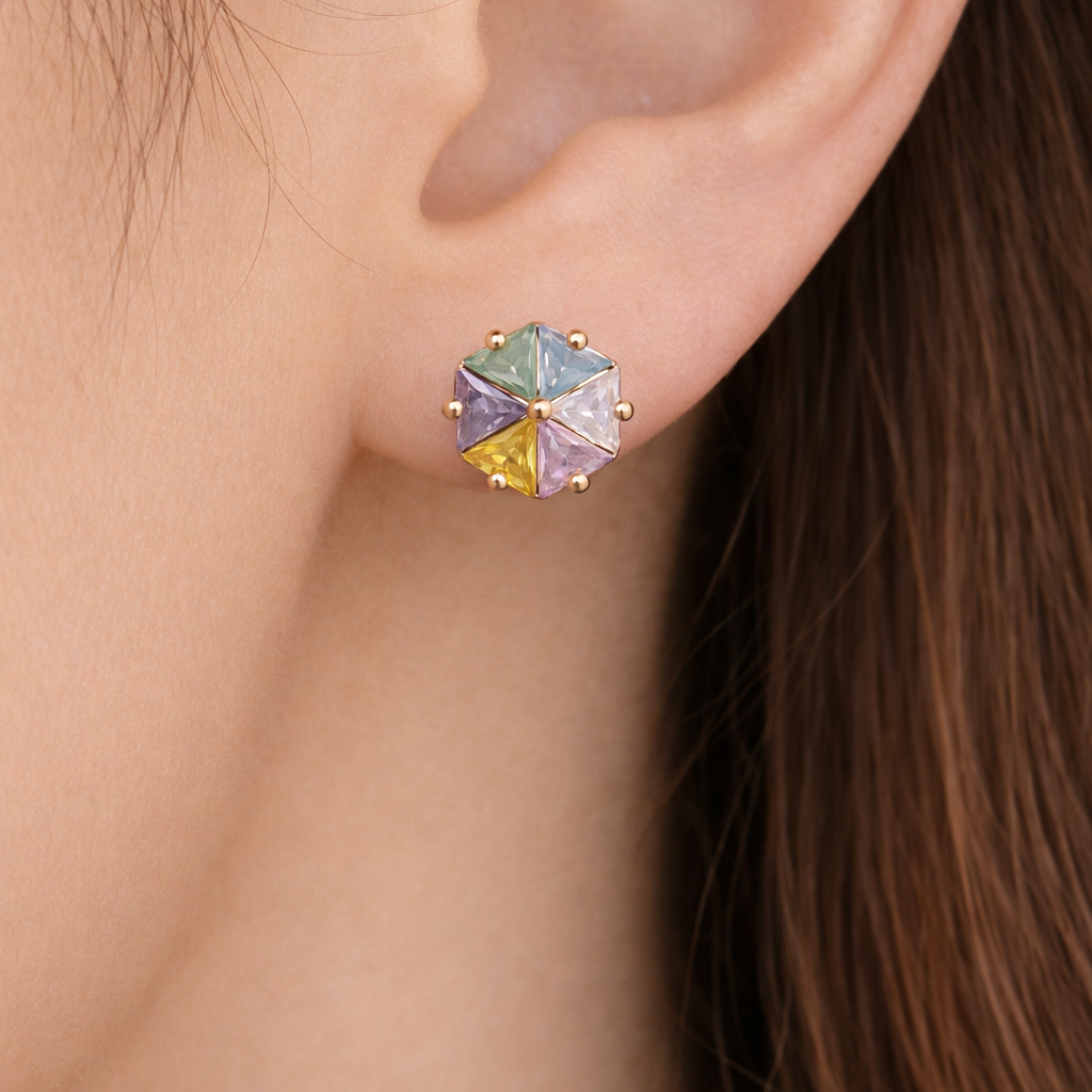 Anti Tarnish CZ Earring-64