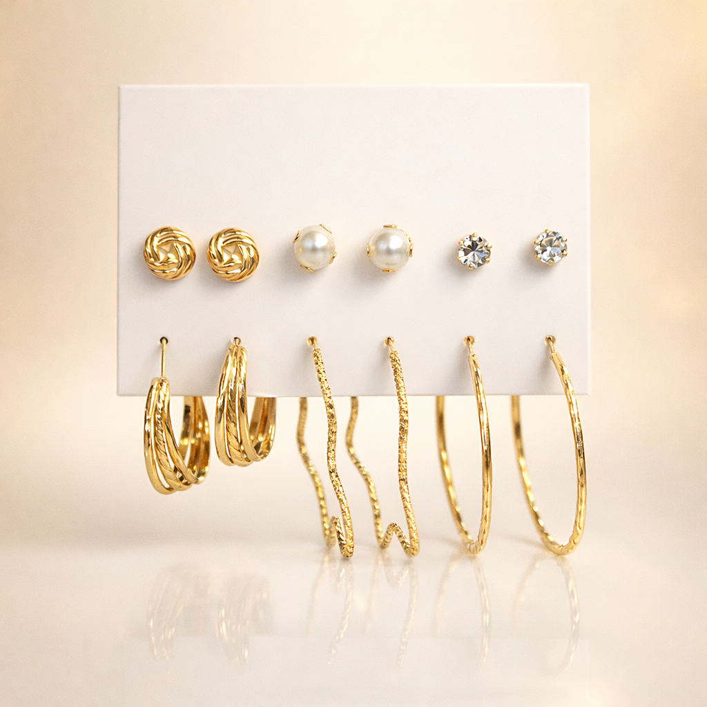 Combo of 6 pair earrings