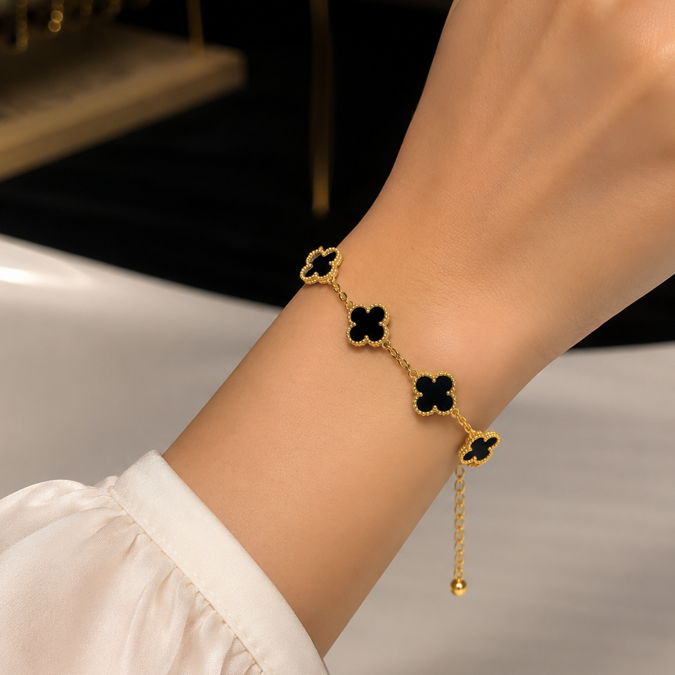 Anti Tarnish Clover Bracelet (6007)