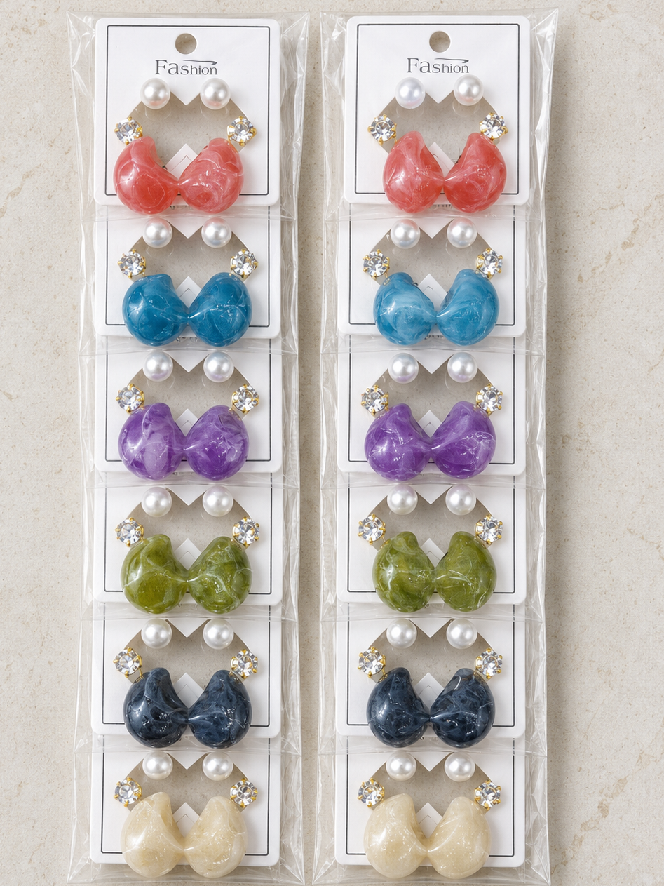 16rs each 12-pair of imported earrings combo (9165)