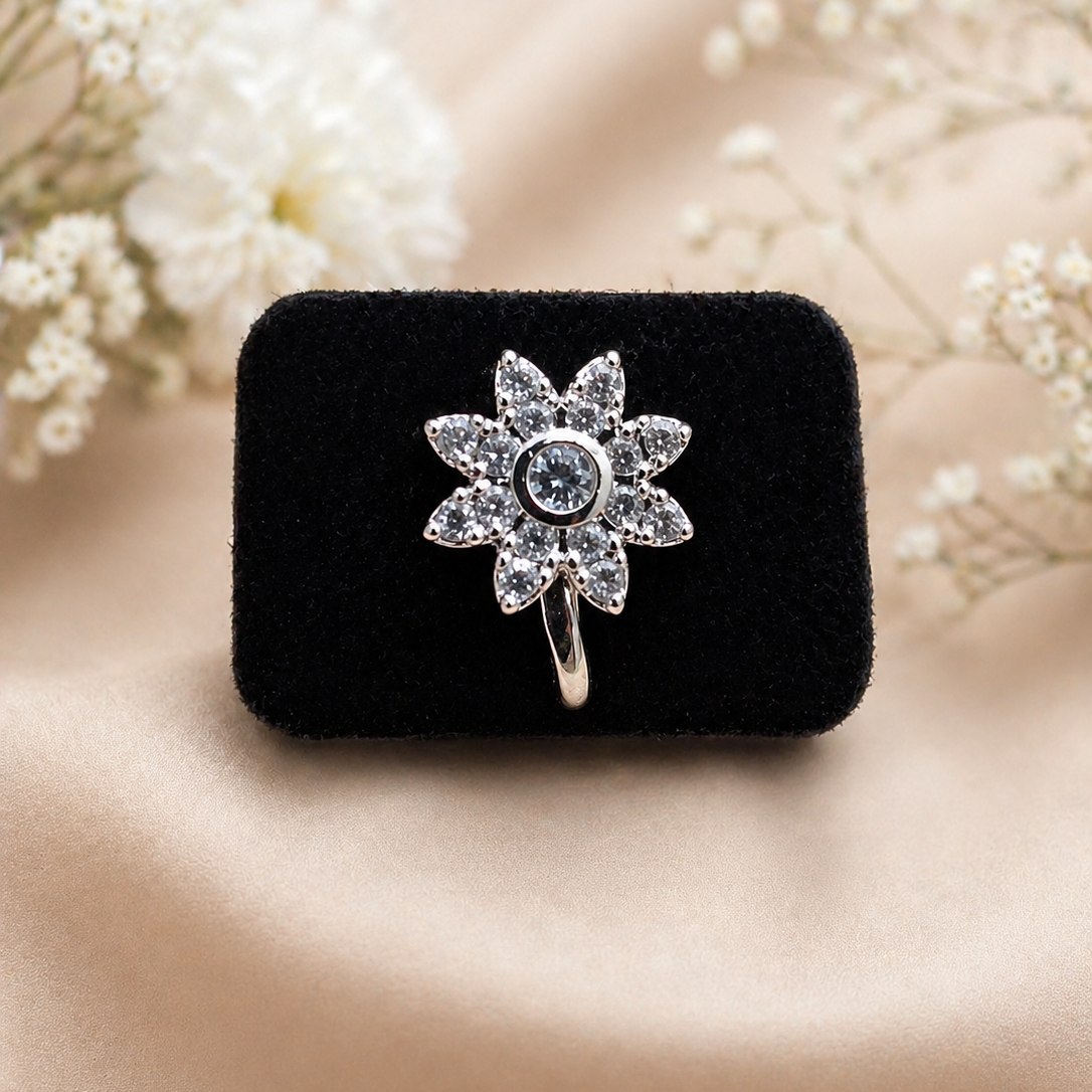 Anti Tarnish CZ nose pin 22