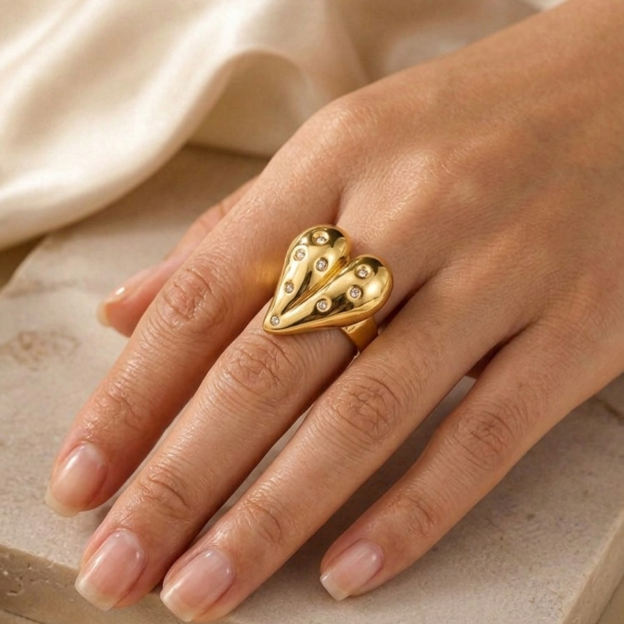 Anti Tarnish adjustable rings 63