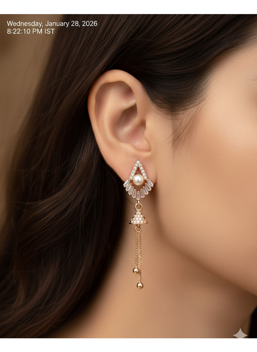 Anti Tarnish CZ Earring 23