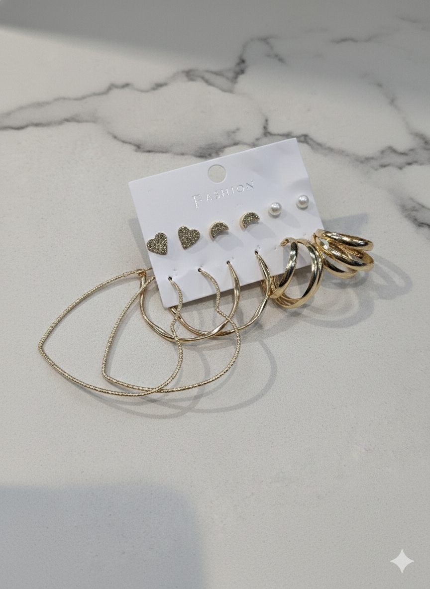 Combo of 6 pair earrings-44