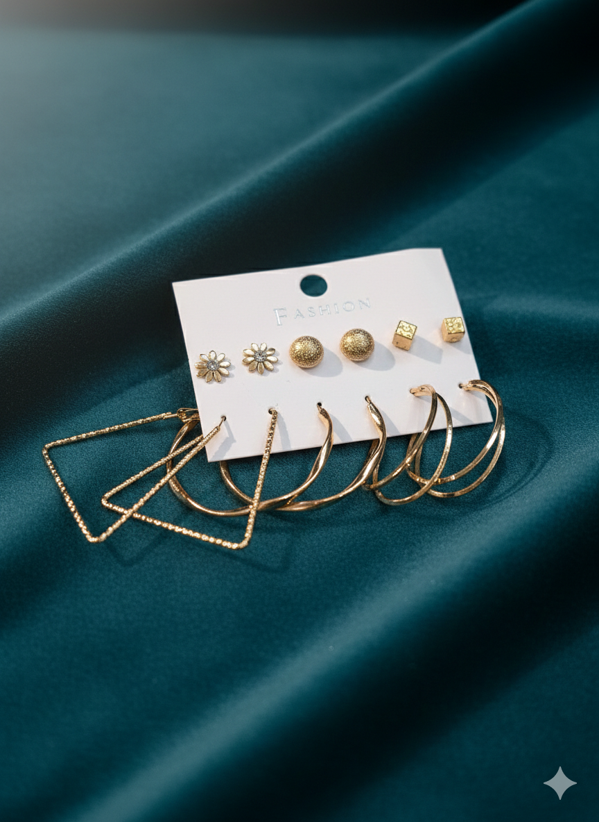 Combo of 6 pair earrings-52