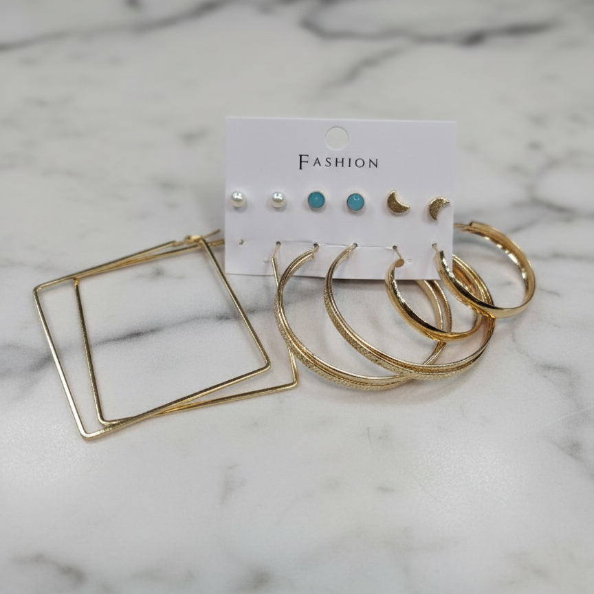 Combo of 6 pair earrings-63