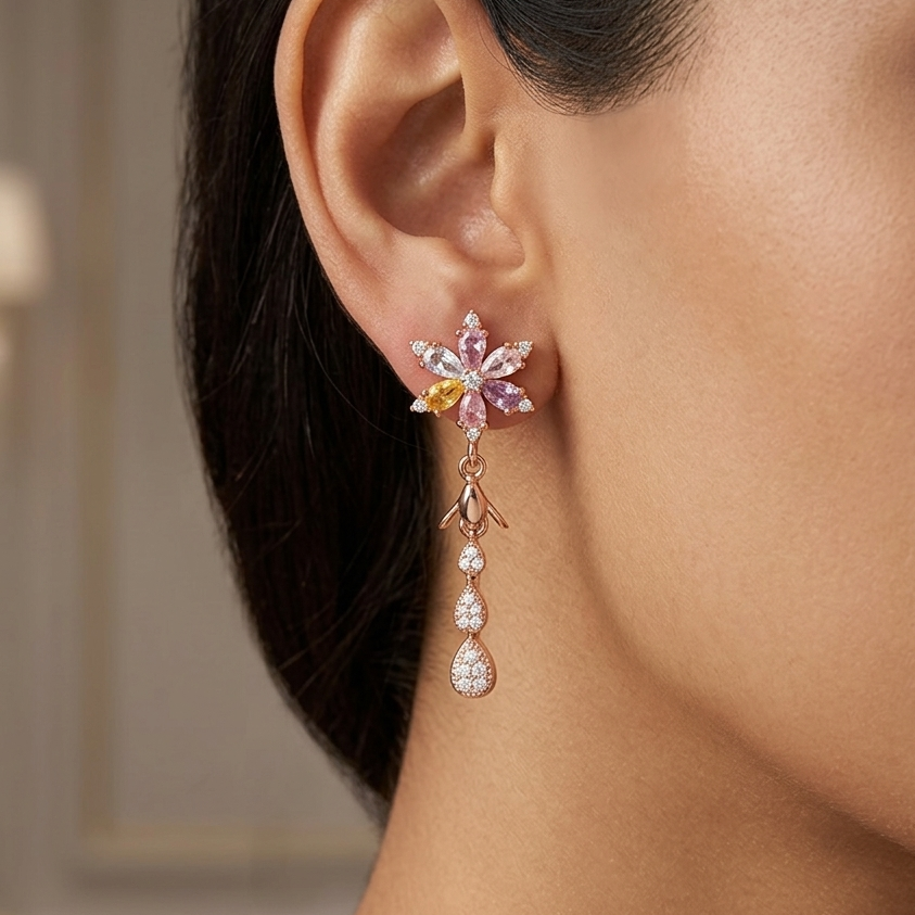 Anti Tarnish CZ Earring 114