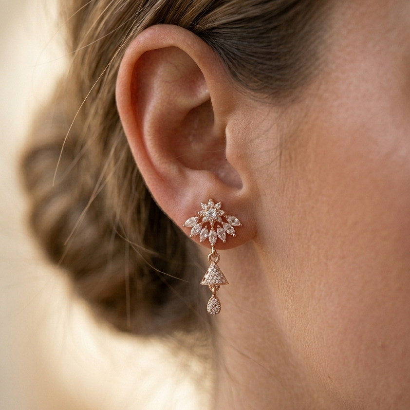 Anti Tarnish CZ Earring 112
