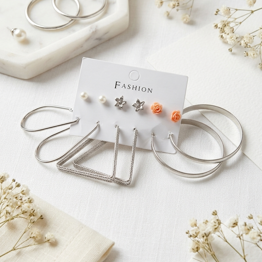 Combo of 6 pair earrings 9