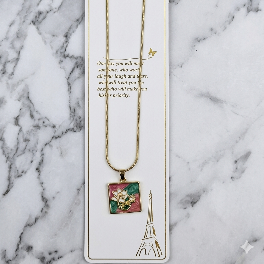 Anti Tarnish Chain Pendant (9122)