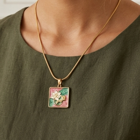 Anti Tarnish Chain Pendant (9122)