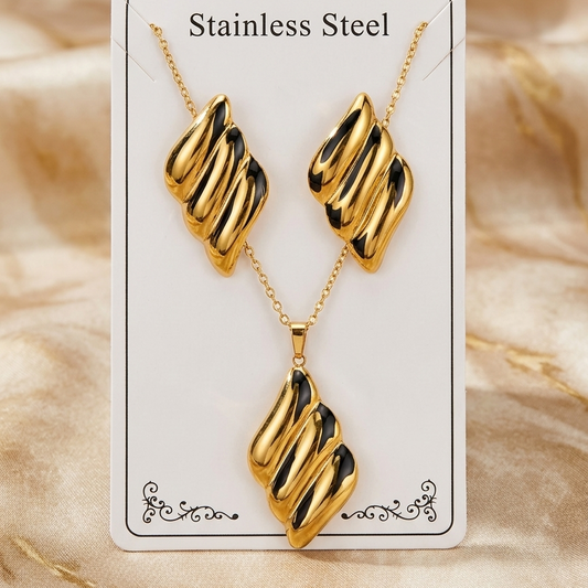 Anti Tarnish Combo Set with 1 Pair of Earring and Necklace 18