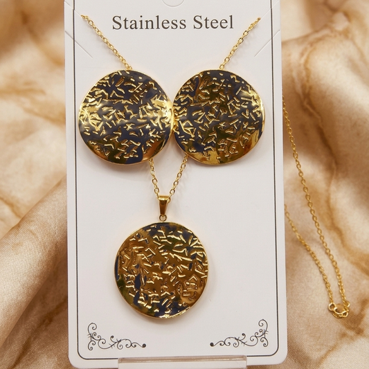 Anti Tarnish Combo Set with 1 Pair of Earring and Necklace