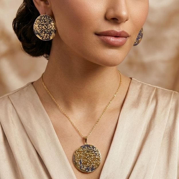 Anti Tarnish Combo Set with 1 Pair of Earring and Necklace 20