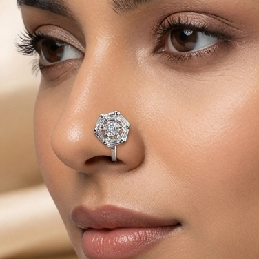 Anti Tarnish  CZ nose pin 48