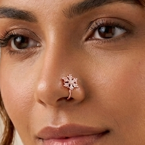 Anti Tarnish CZ nose pin 46