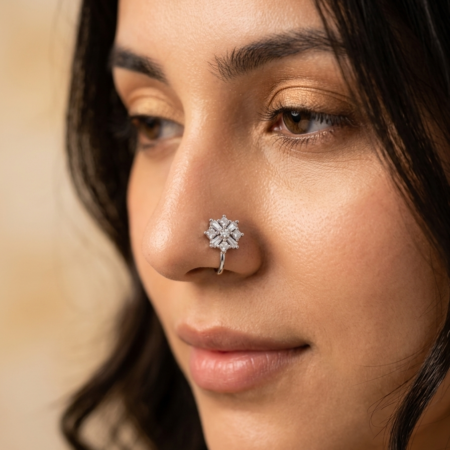 Anti Tarnish nose pin 12