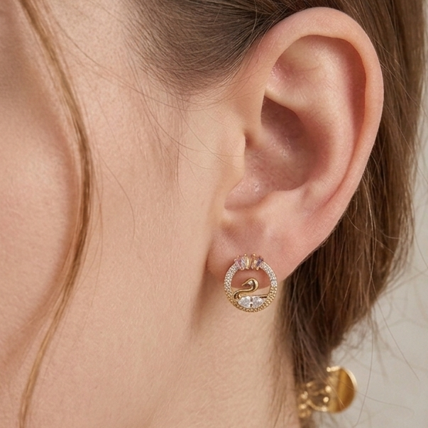 Anti Tarnish CZ Earring (9160)