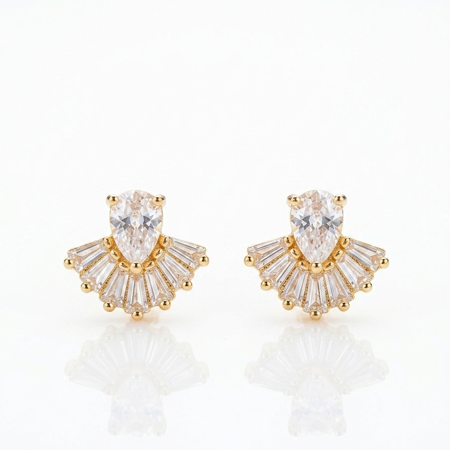 Anti Tarnish CZ Earring (9139)