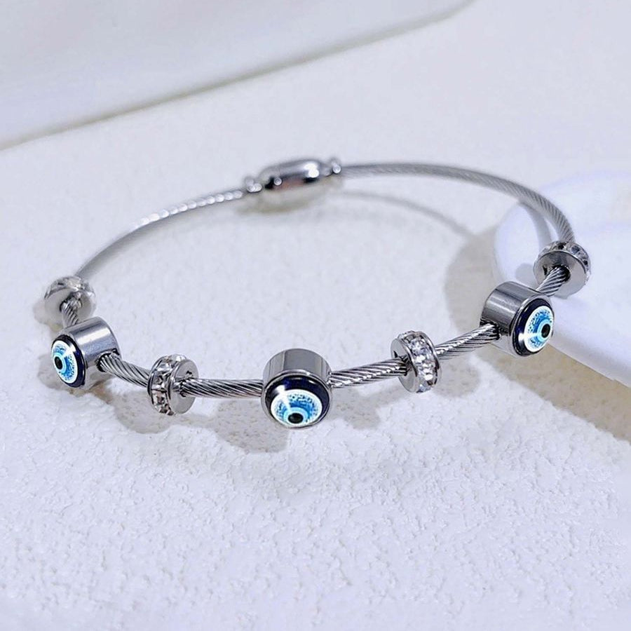Anti Tarnish Silver Evil Eye Bracelet 1