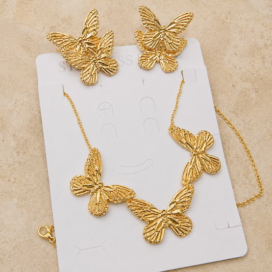 Anti Tarnish Combo Set with 1 pair of Earring and Necklace