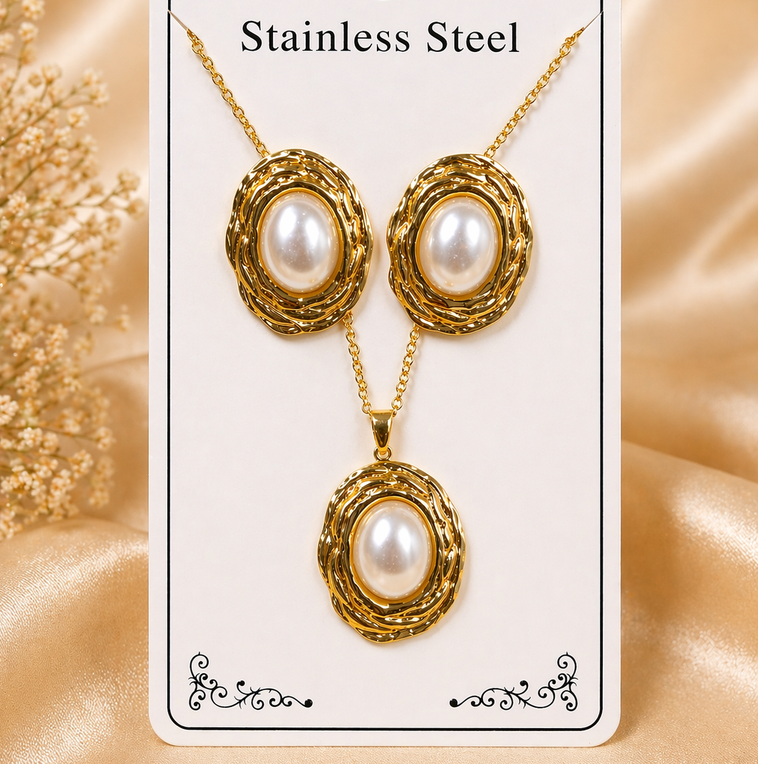 Anti Tarnish Combo Set with 1 Pair of Earring and Necklace 26