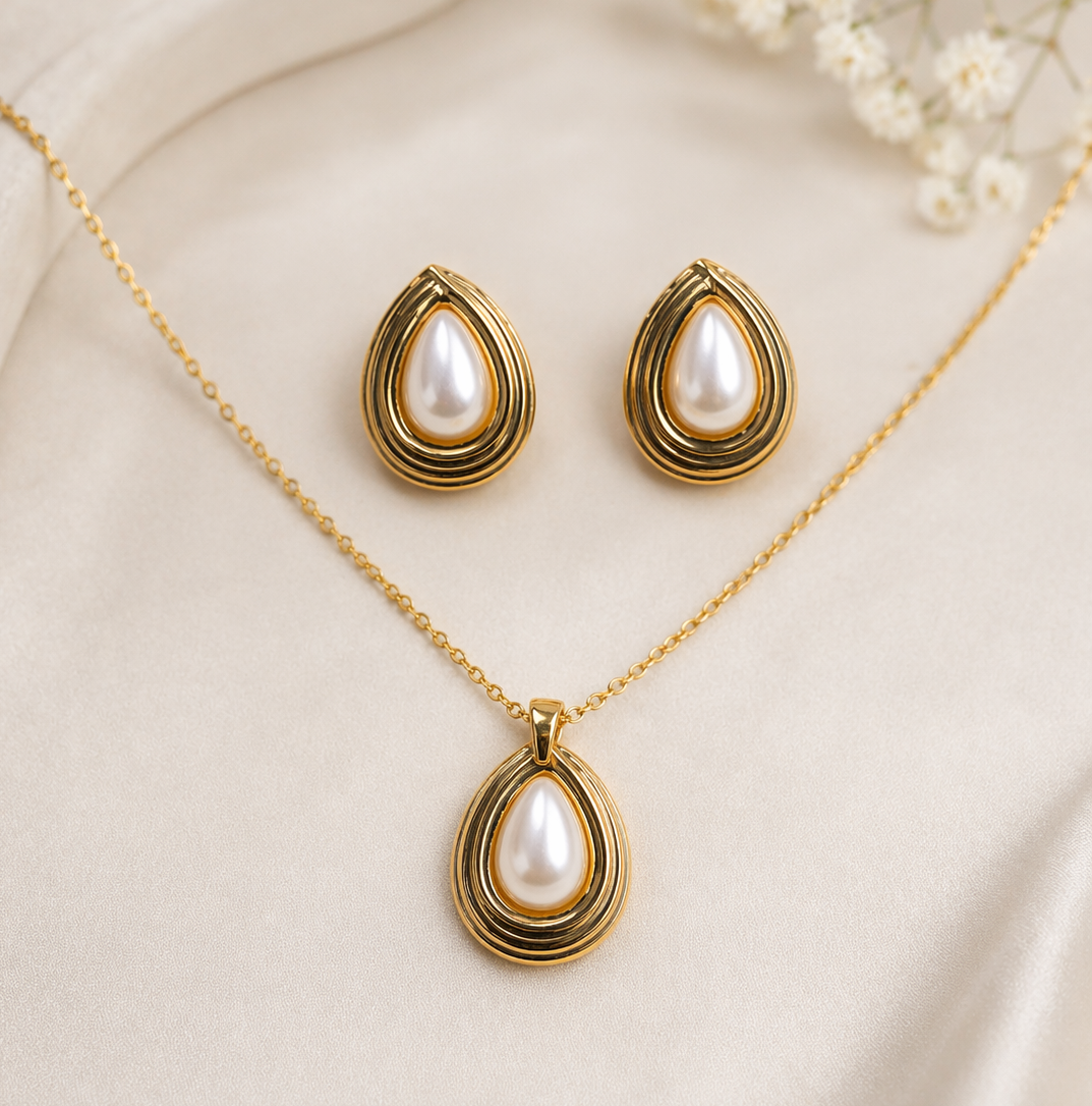 Anti Tarnish Combo Set with 1 Pair of Earring and Necklace 25