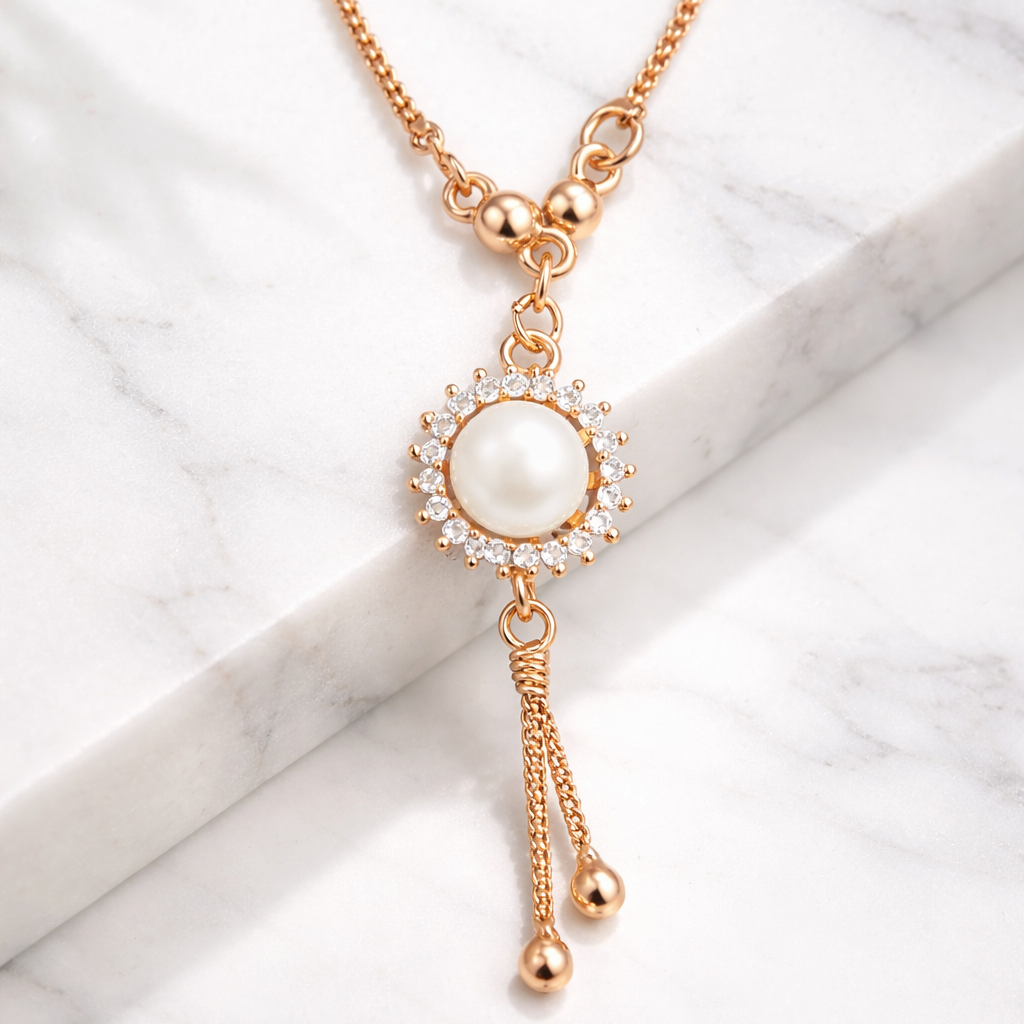 Anti Tarnish CZ Necklace(with box) 28