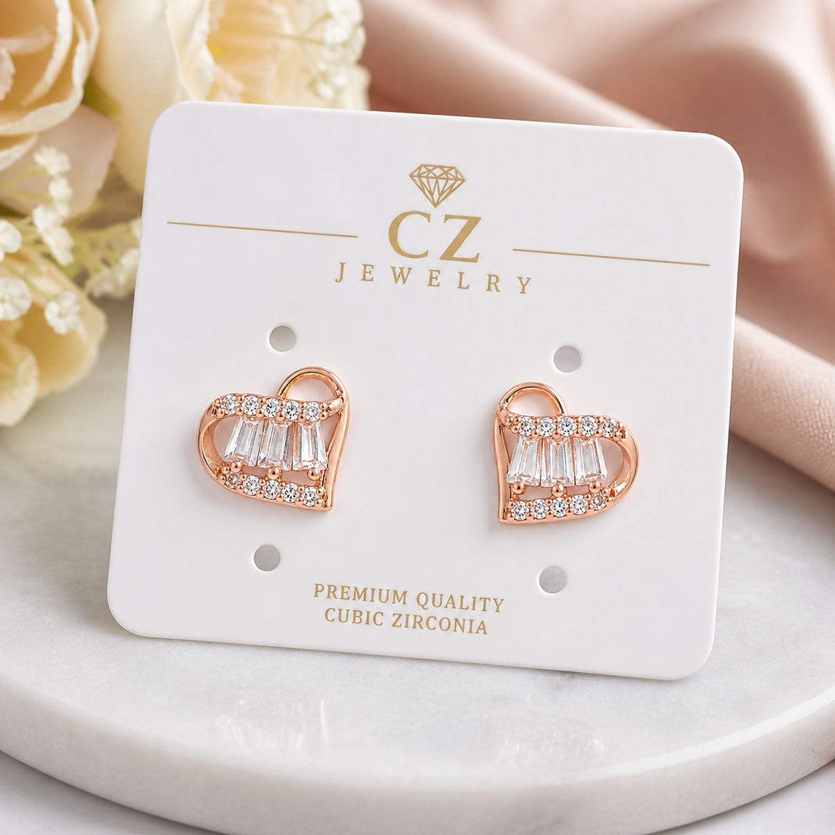 Anti Tarnish CZ Earring 11