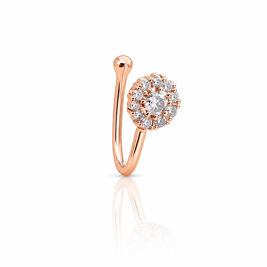 Anti Tarnish CZ nose pin 45