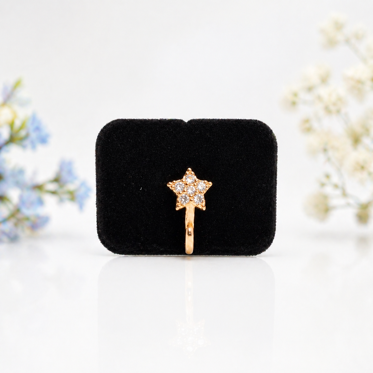 Anti Tarnish CZ nose pin 43
