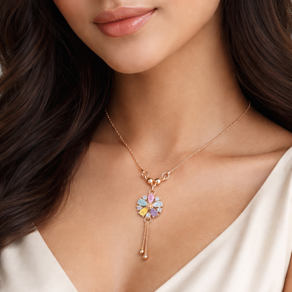 Anti Tarnish CZ Necklace(with box) 25
