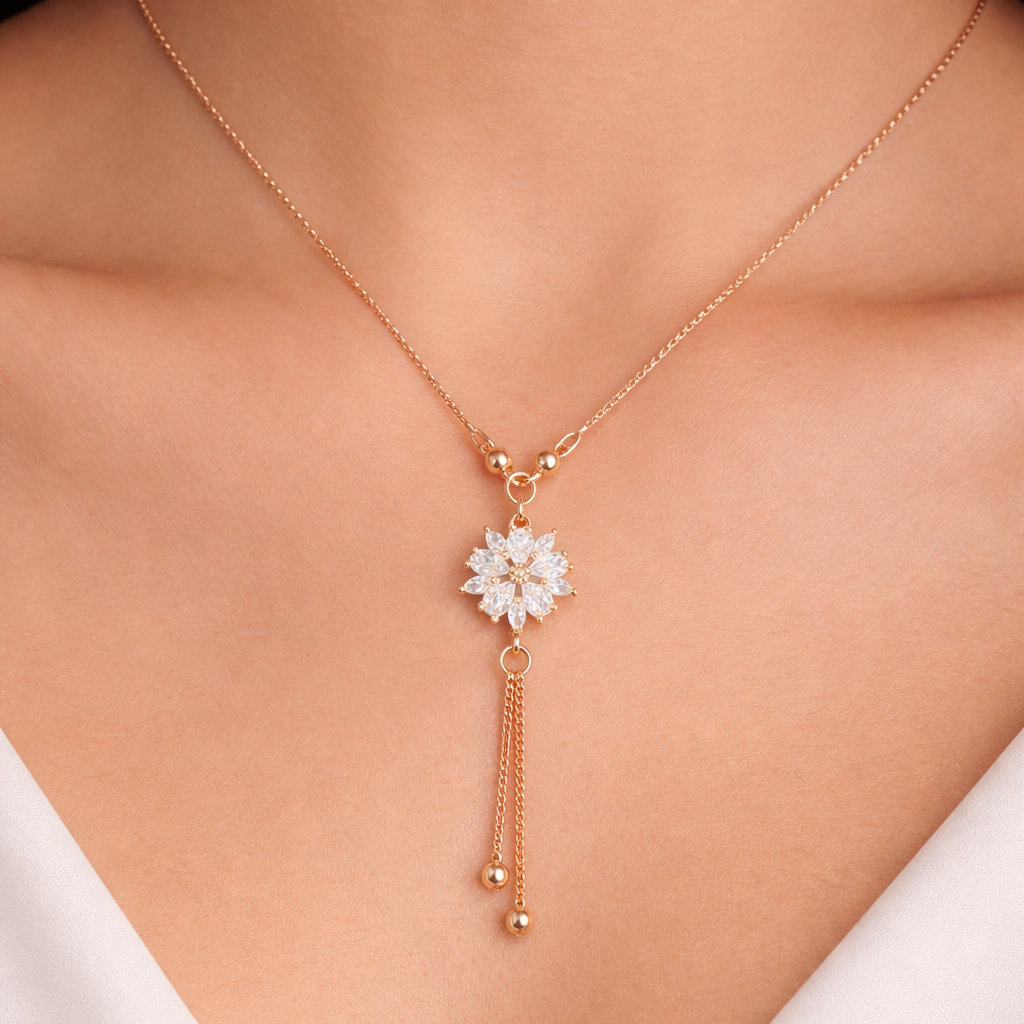 Anti Tarnish CZ Necklace(with box) 36