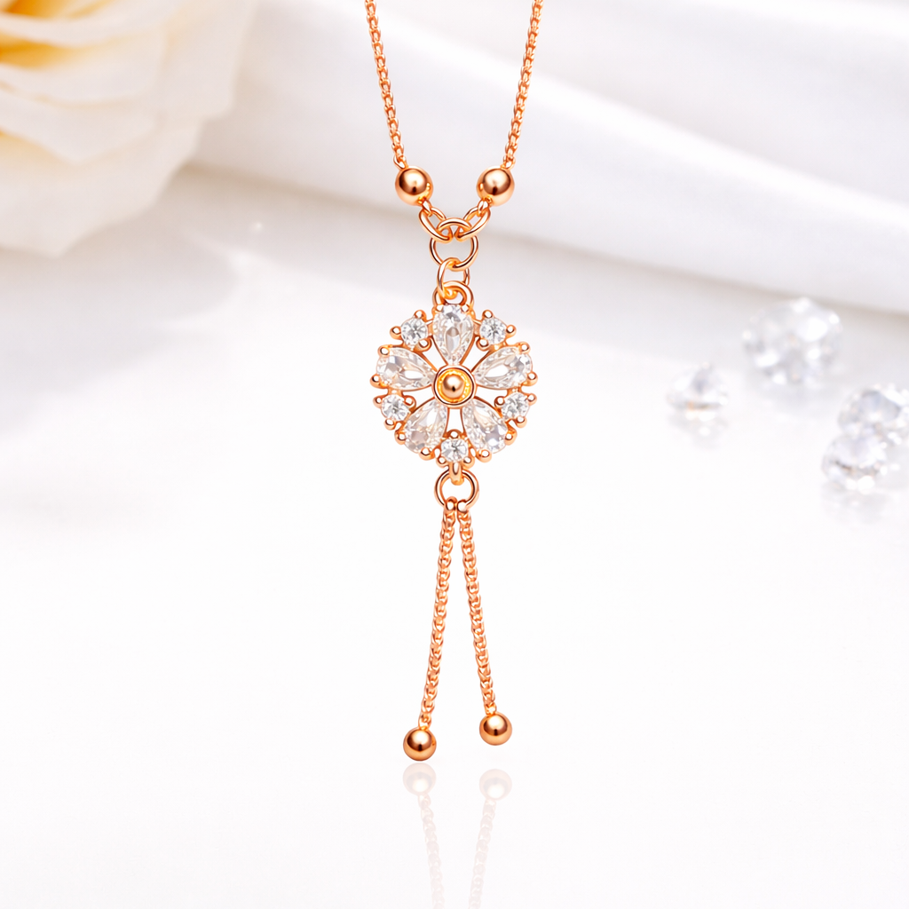 Anti Tarnish CZ Necklace(with box) 24