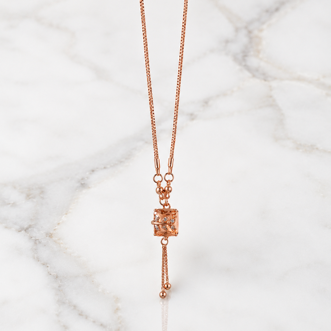 Anti Tarnish CZ Chain Pendant 03