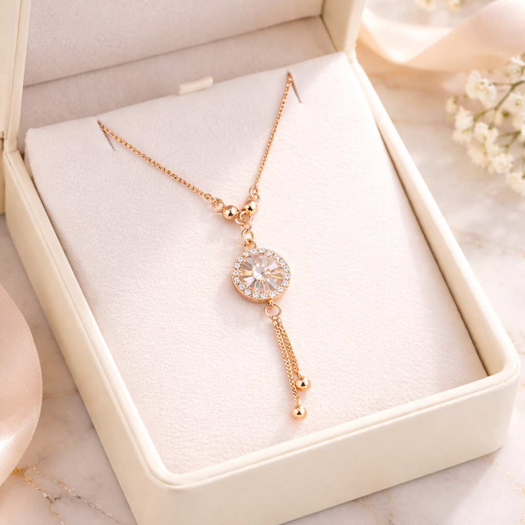 Anti Tarnish CZ Necklace(with box) 20