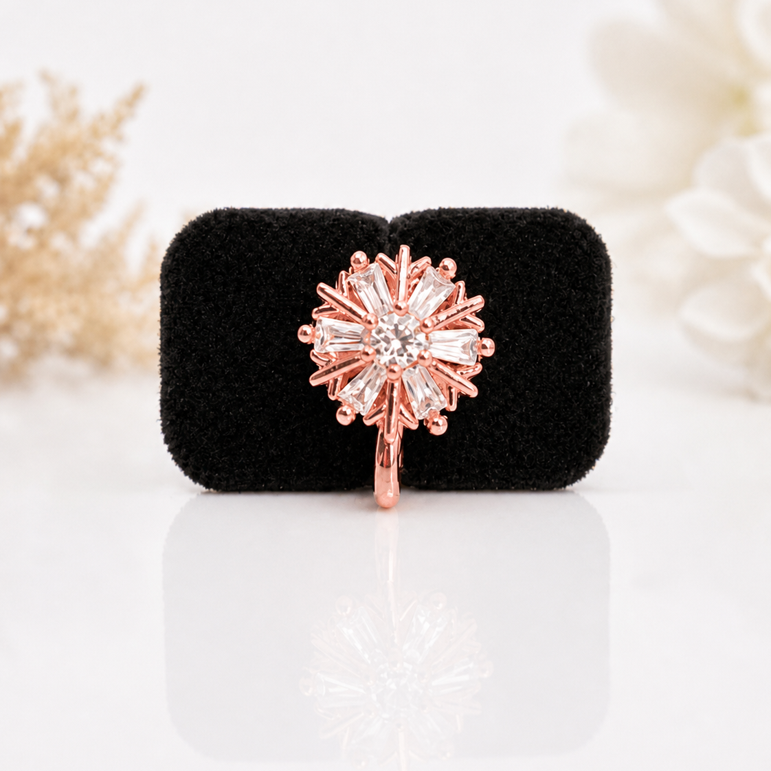 Anti Tarnish CZ nose pin 42
