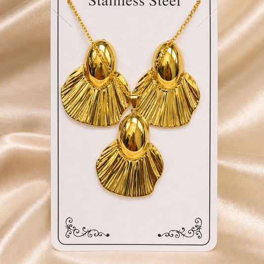 Anti Tarnish Combo Set with 1 Pair of Earring and Necklace 16