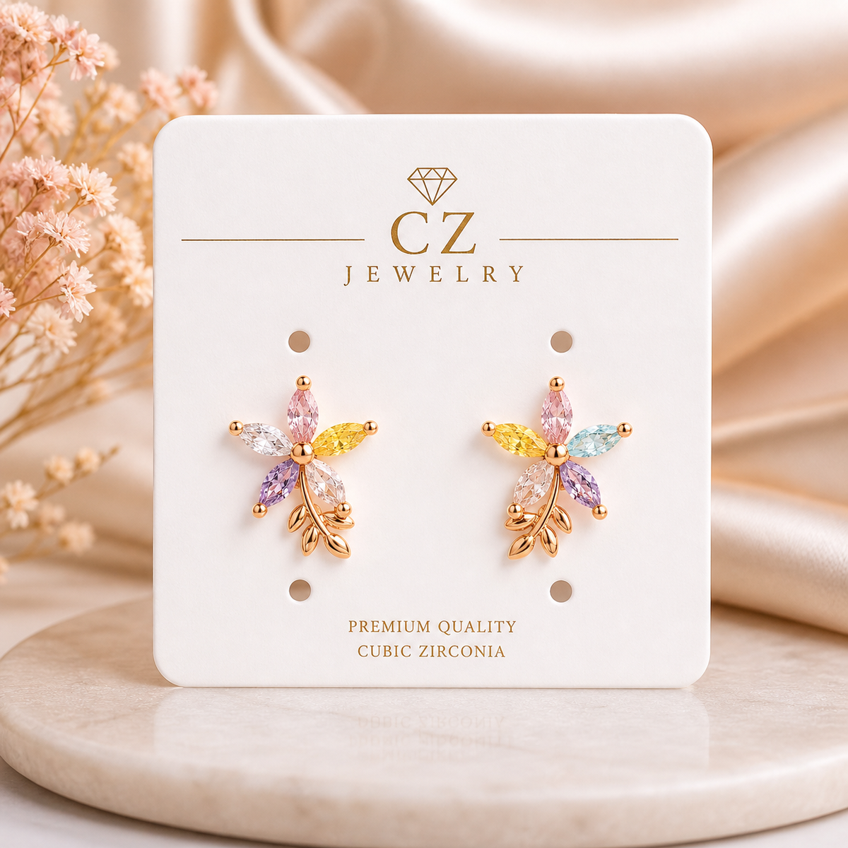 Anti Tarnish CZ Earring