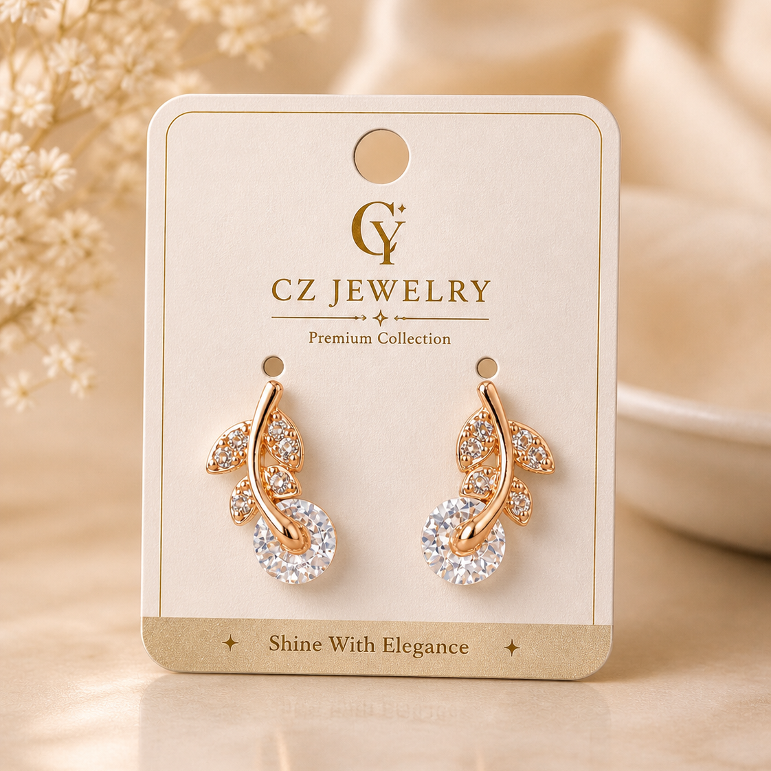 Anti Tarnish CZ Earring
