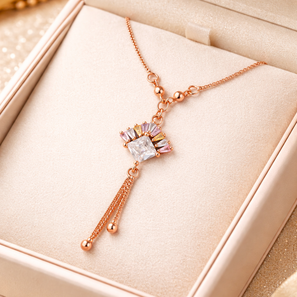 Anti Tarnish CZ Necklace(with box) 29