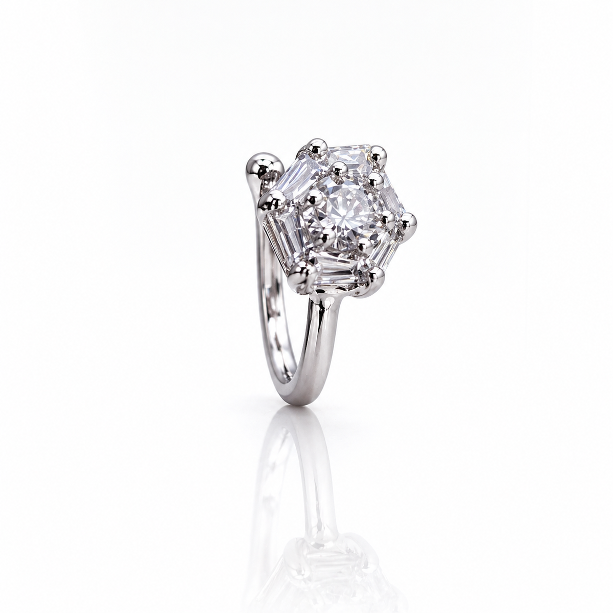 Anti Tarnish  CZ nose pin 48