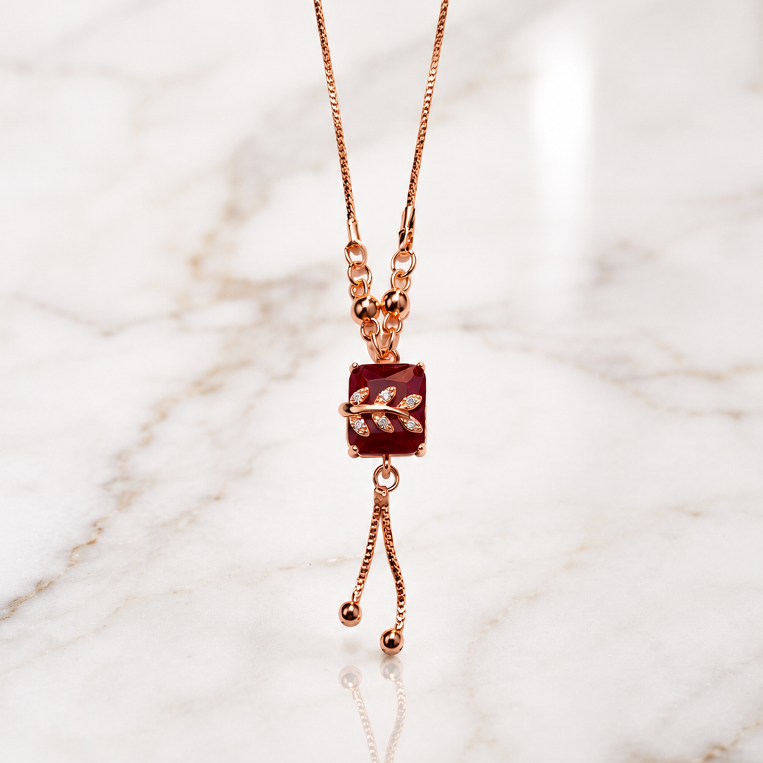 Anti Tarnish CZ Chain Pendant 05