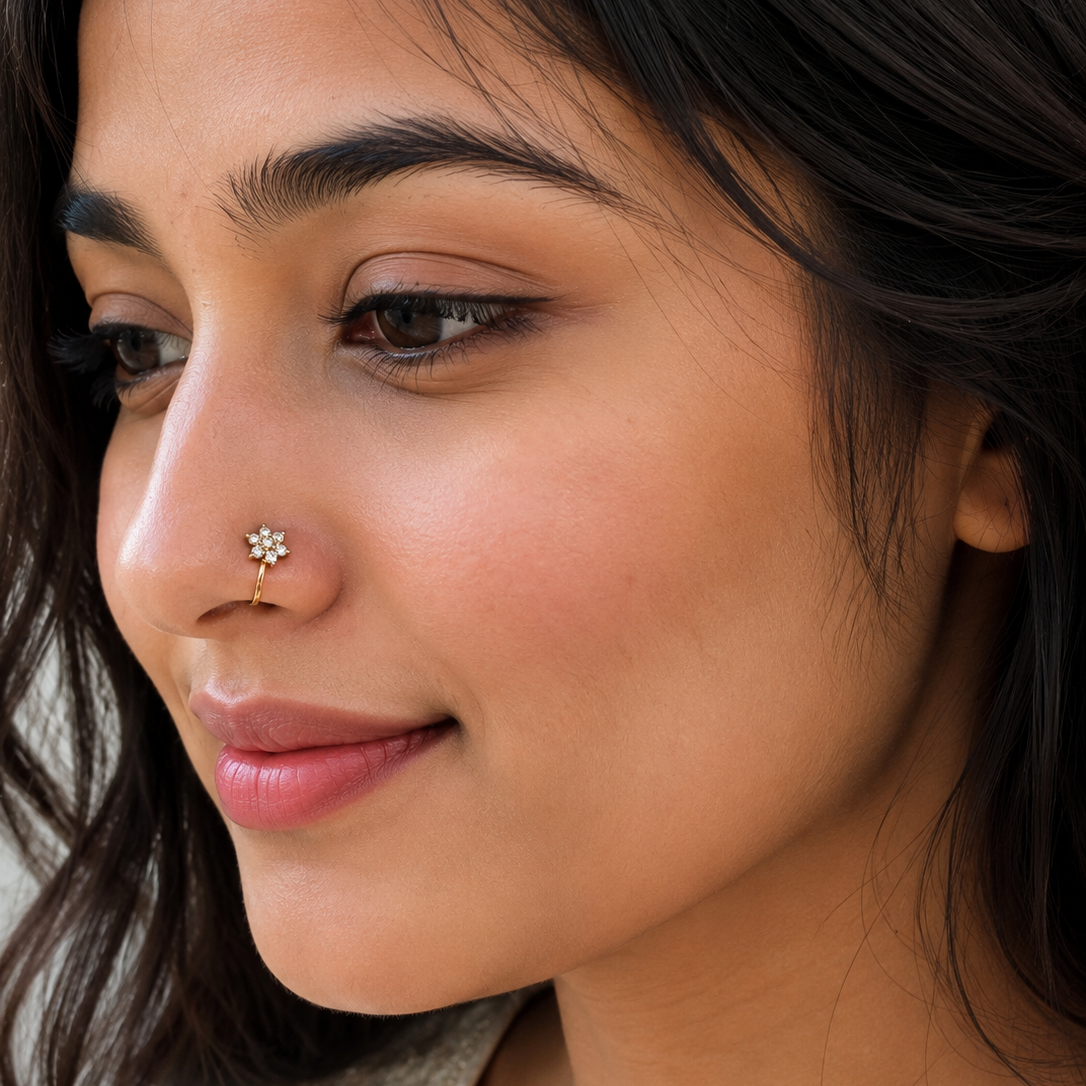 Anti Tarnish nose pin 74
