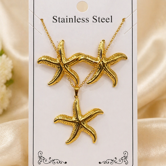 Anti Tarnish Combo Set with 1 Pair of Earring and Necklace 19