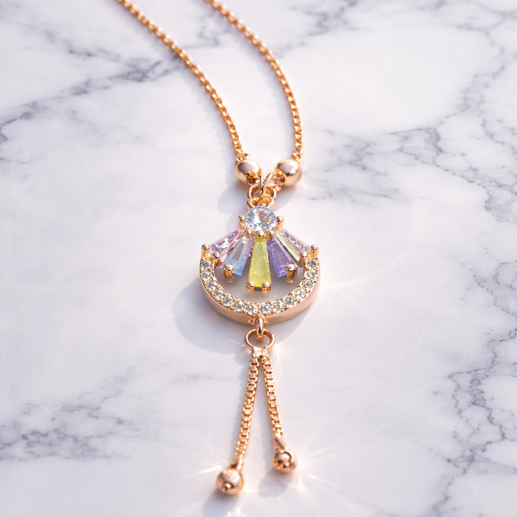 Anti Tarnish CZ Necklace(with box) 23