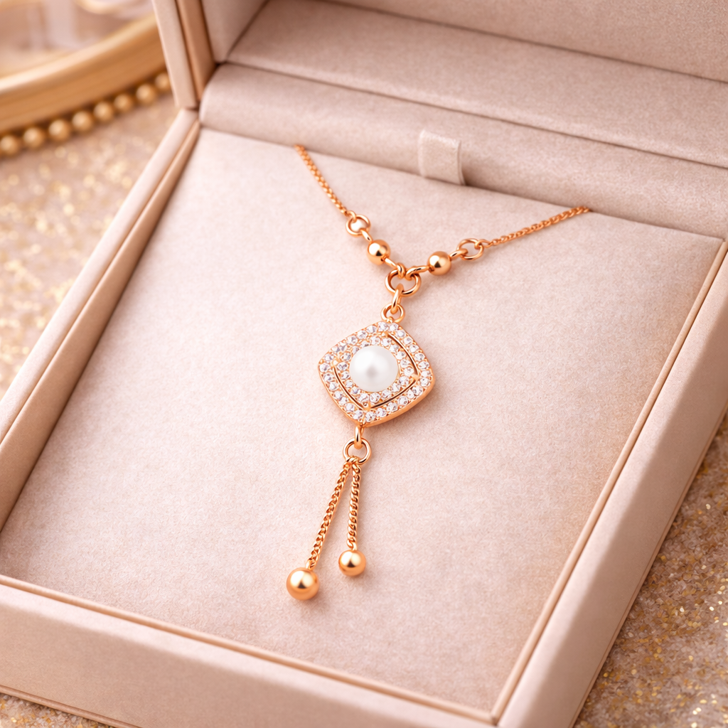 Anti Tarnish CZ Necklace(with box) 33